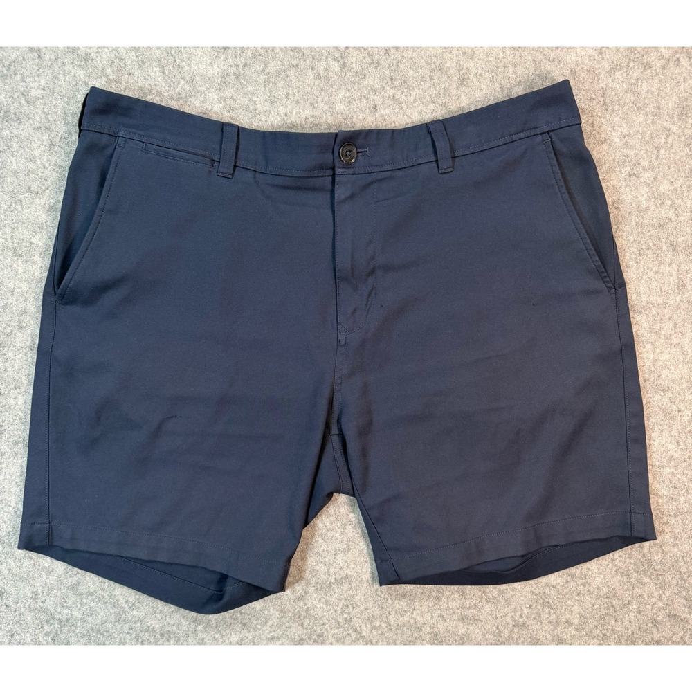 Mizzen+Main Baron Short Mens 36W Navy Blue Performance Golf Shorts 7 Inch Inseam
